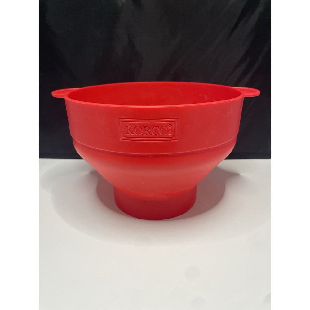 Korcci Microwave‎ Silicone Popcorn Popper Collapsible Bowl  Dishwasher Safe
